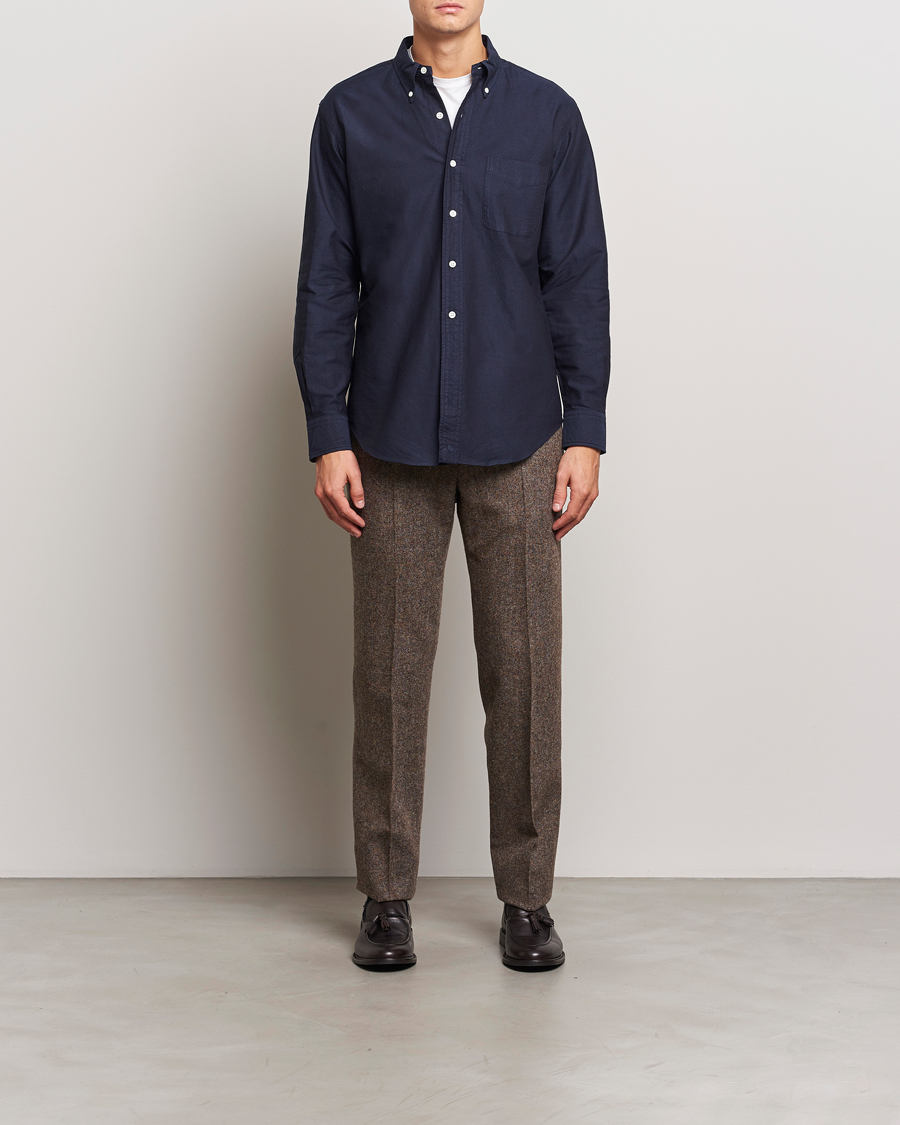 Mies | Kauluspaidat | Kamakura Shirts | Vintage Ivy Oxford Button Down Shirt Navy