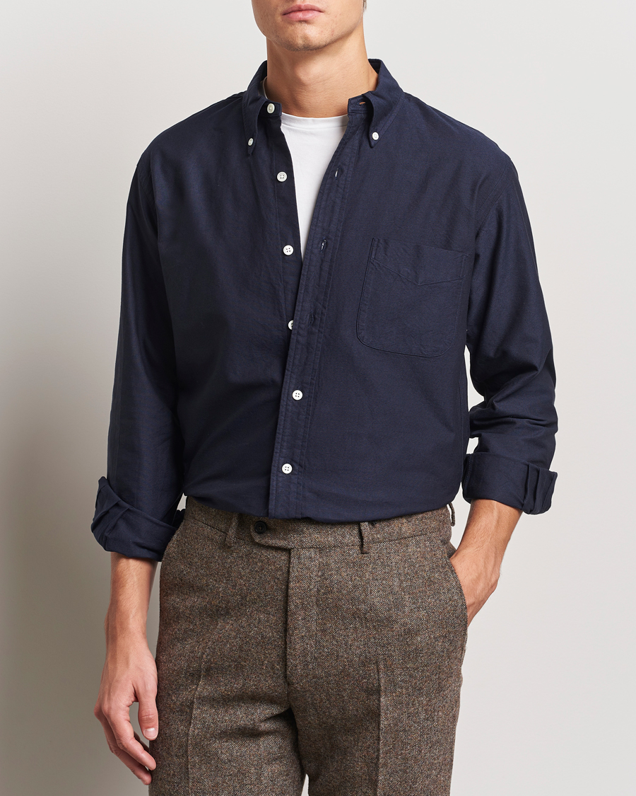 Mies | Kauluspaidat | Kamakura Shirts | Vintage Ivy Oxford Button Down Shirt Navy
