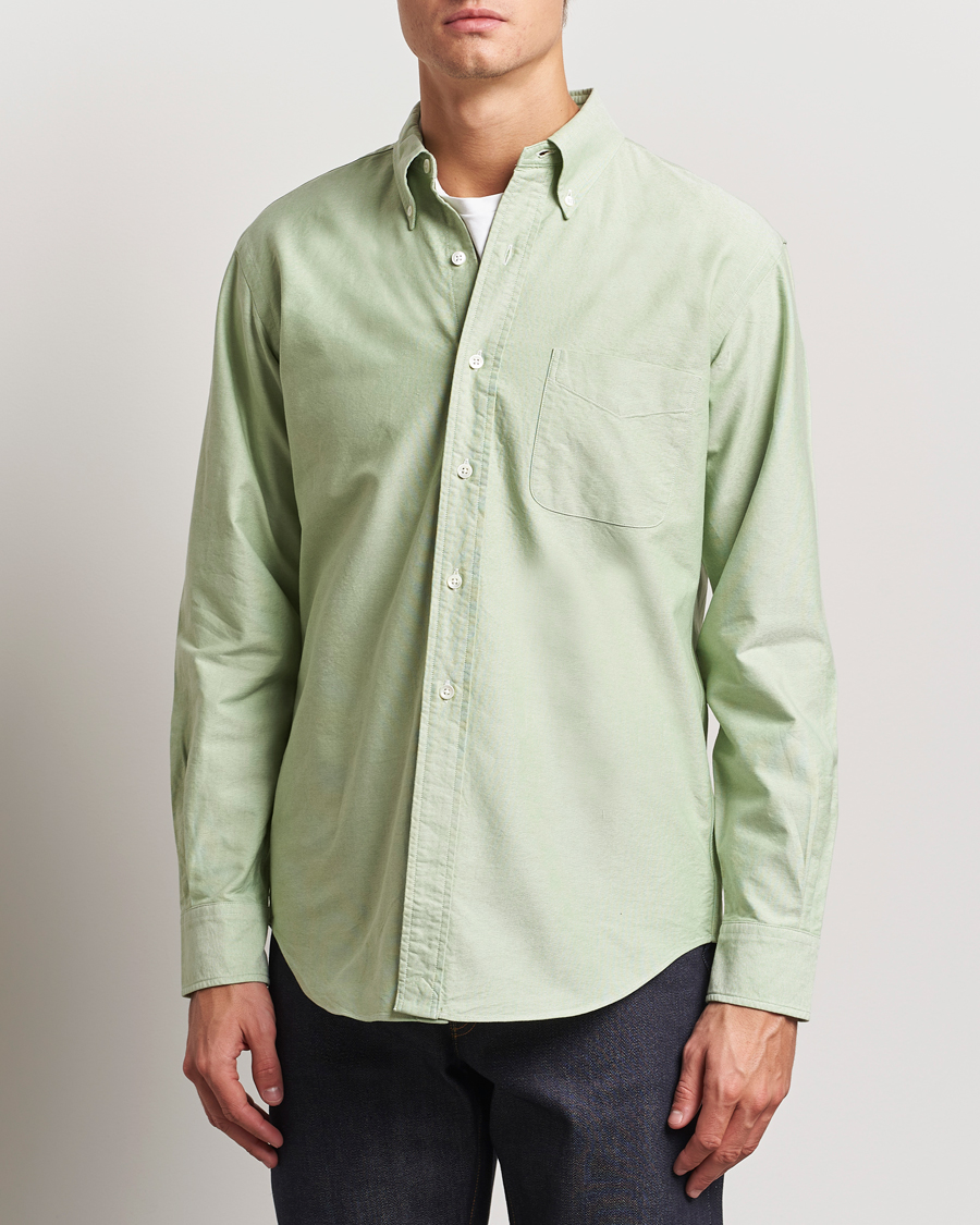 Mies | Kauluspaidat | Kamakura Shirts | Vintage Ivy Oxford Button Down Shirt Green