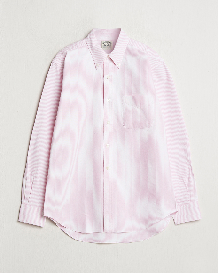 Mies | Kauluspaidat | Kamakura Shirts | Vintage Ivy Oxford Button Down Shirt Pink Stripe