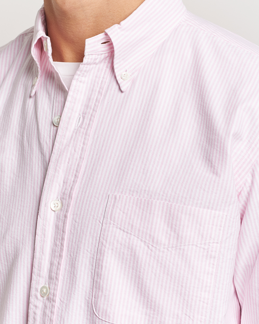 Mies | Kauluspaidat | Kamakura Shirts | Vintage Ivy Oxford Button Down Shirt Pink Stripe