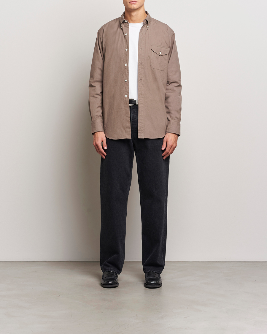 Mies | Kauluspaidat | Kamakura Shirts | Vintage Ivy Flap Pocket Shirt Khaki