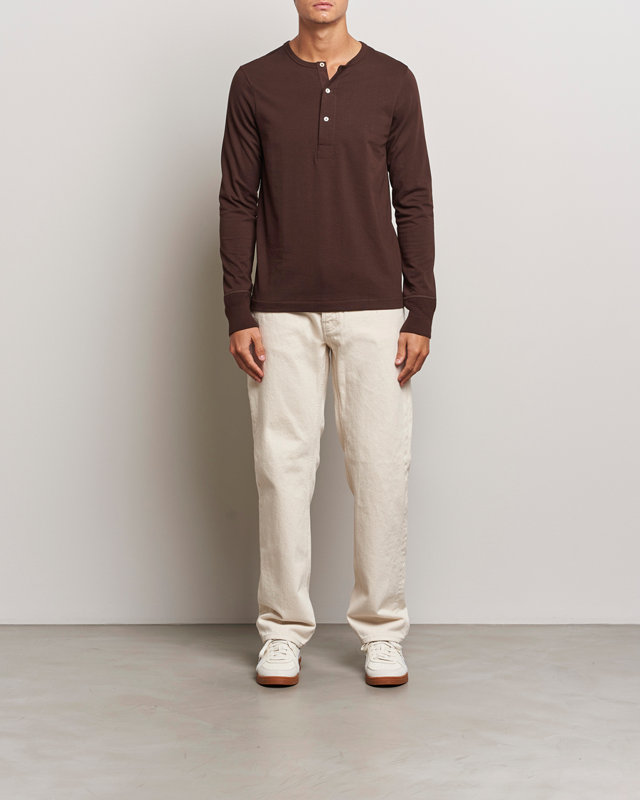 Mies | Puserot | Merz b. Schwanen | Classic Organic Cotton Henley Coffee