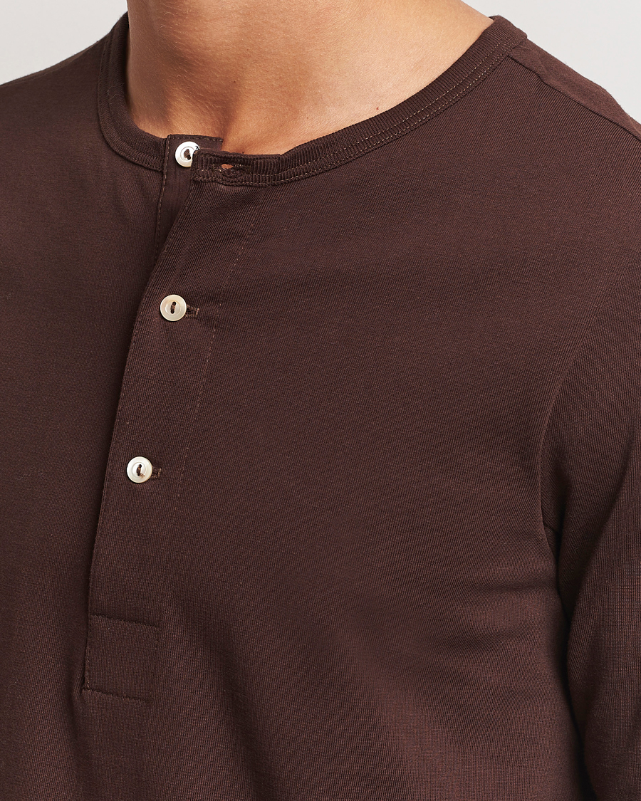 Mies | Puserot | Merz b. Schwanen | Classic Organic Cotton Henley Coffee