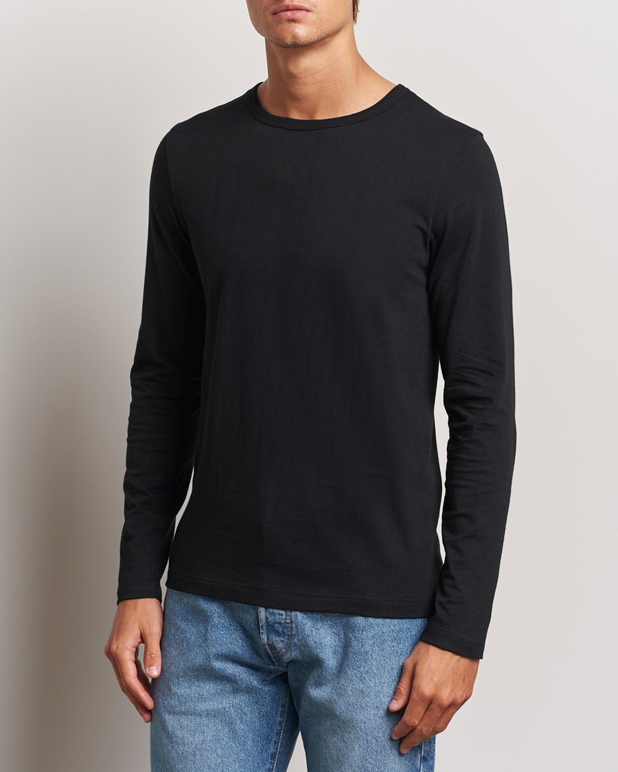 Mies | T-paidat | Merz b. Schwanen | 1950s Classic Loopwheeled Longsleeve T-Shirt Black