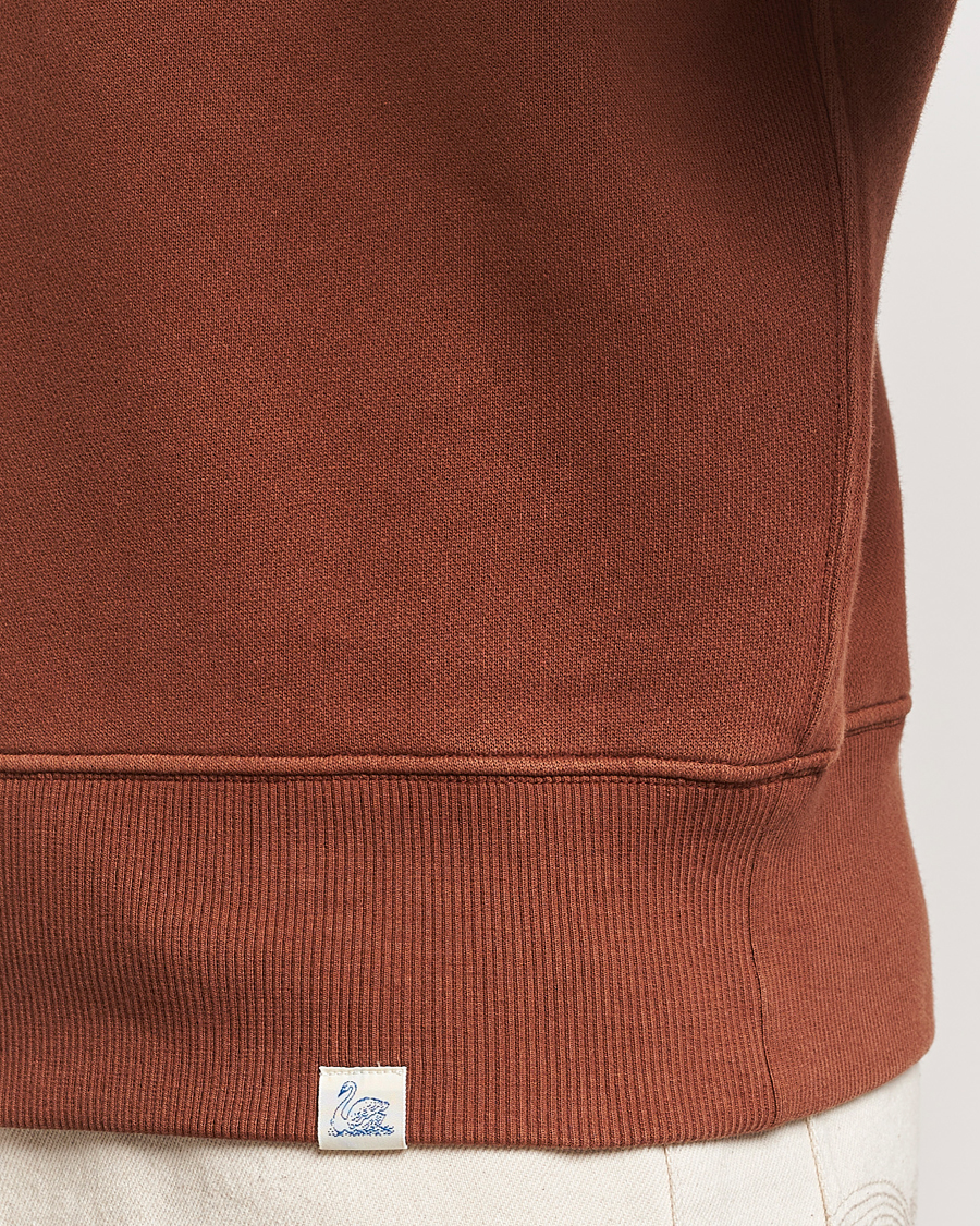 Mies | Puserot | Merz b. Schwanen | Vintage Fleece Crew Neck Sweatshirt Chestnut
