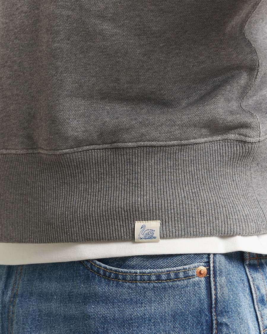 Mies | Puserot | Merz b. Schwanen | Relaxed Fit Vintage Cotton Sweatshirt Grey Melange
