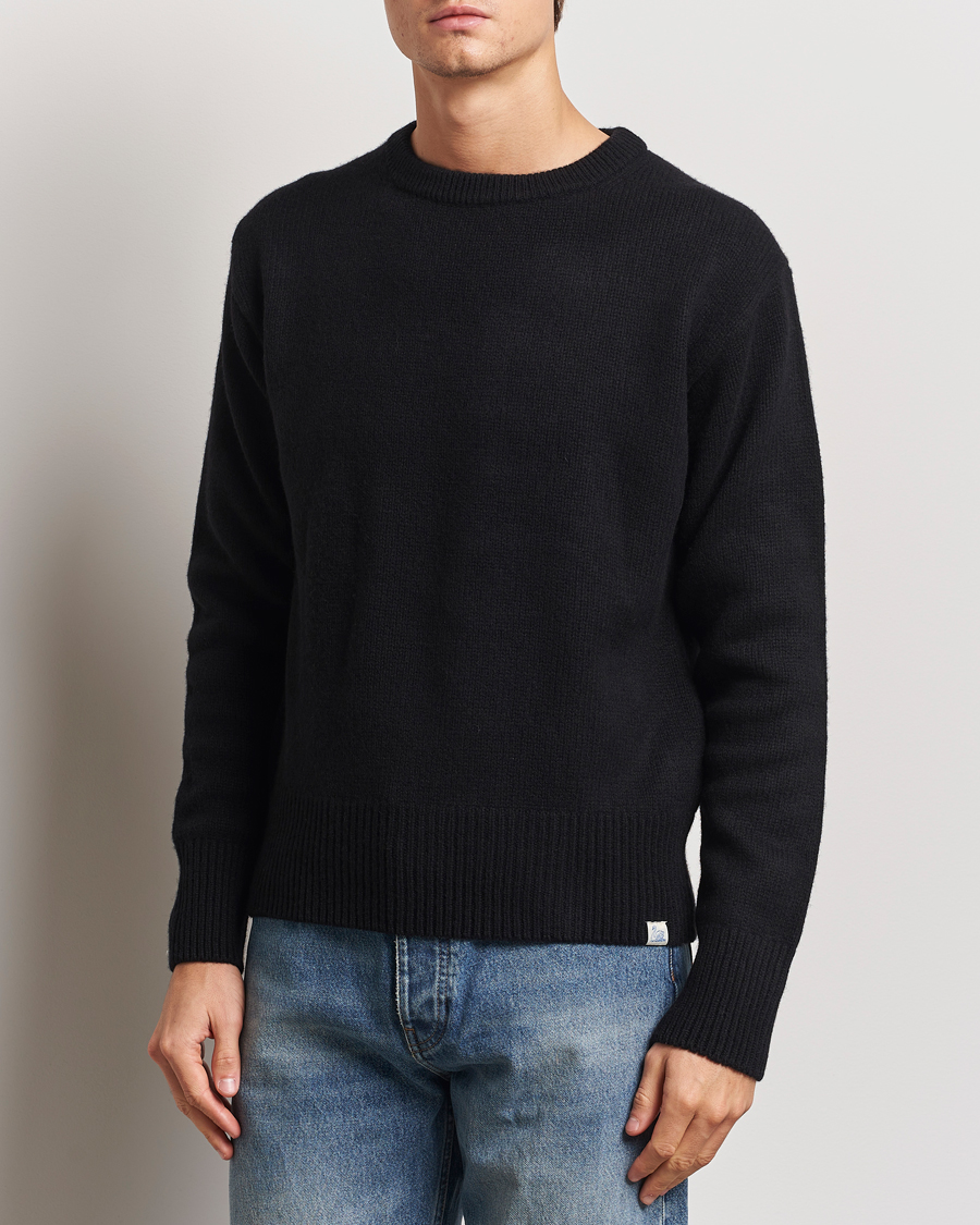 Mies | Puserot | Merz b. Schwanen | Merino/Cashmere Pullover Deep Black