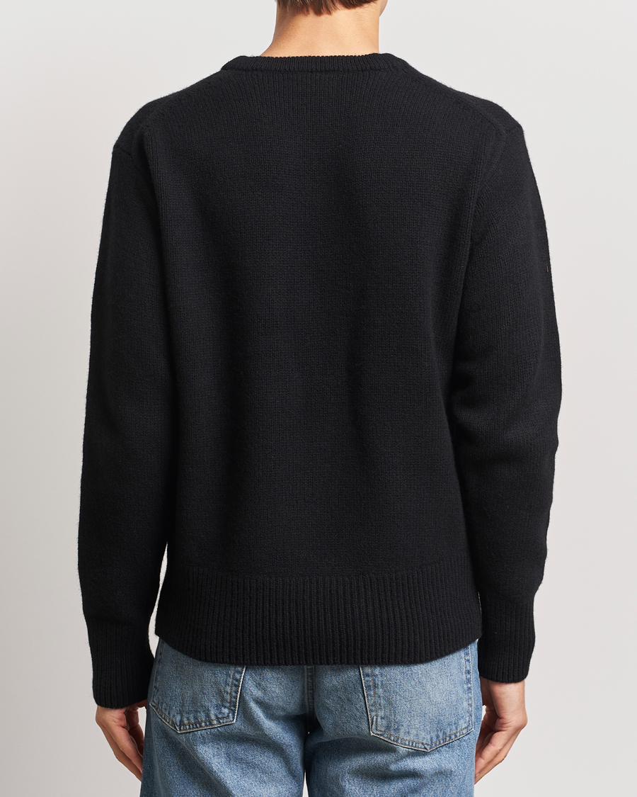 Mies | Puserot | Merz b. Schwanen | Merino/Cashmere Pullover Deep Black