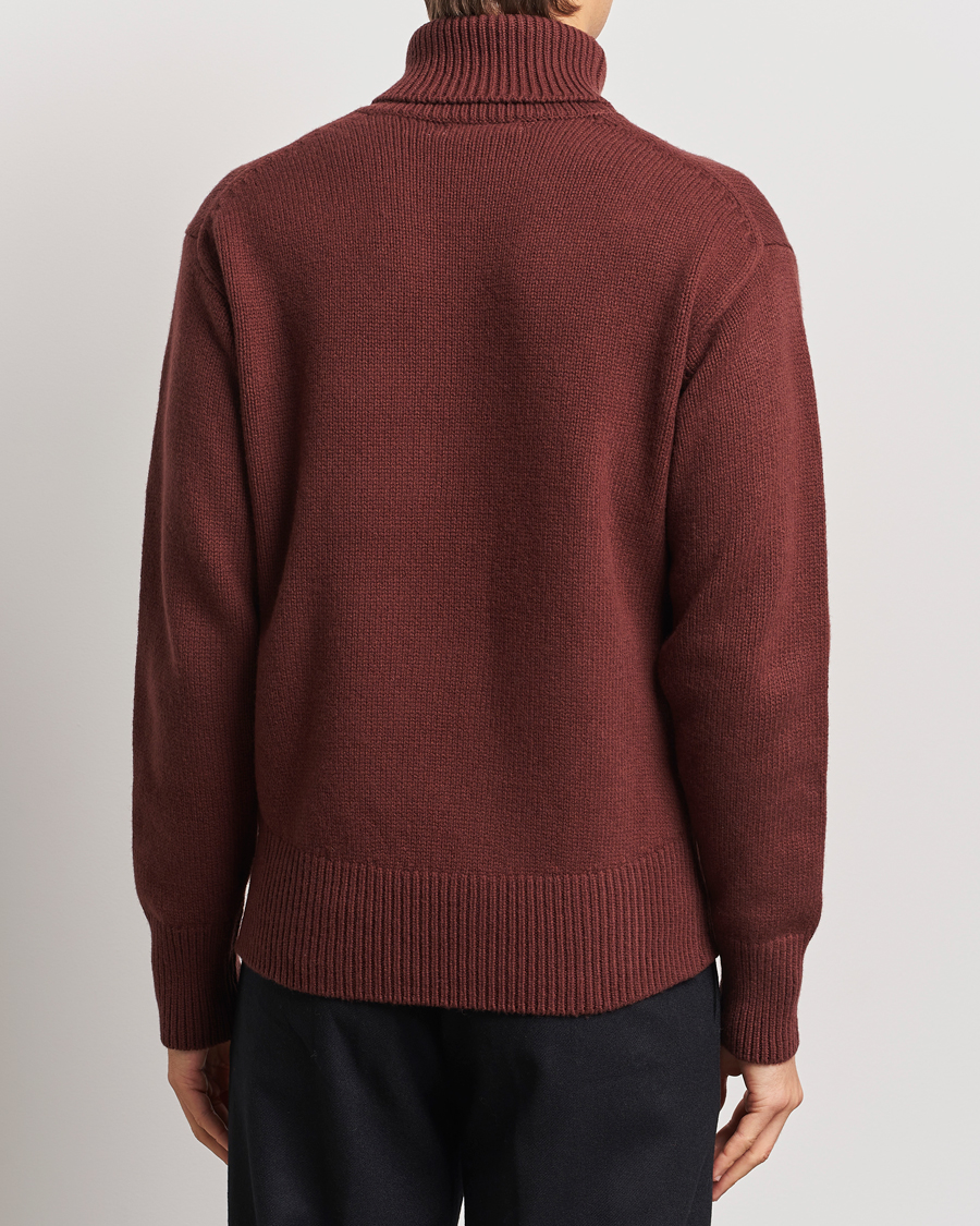 Mies | Puserot | Merz b. Schwanen | Merino/Cashmere Rollneck Bark Brown