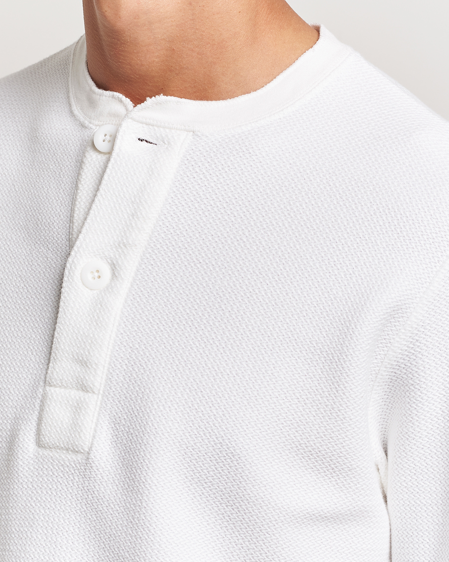 Mies | Puserot | BEAMS PLUS | Waffle Cotton Henley White