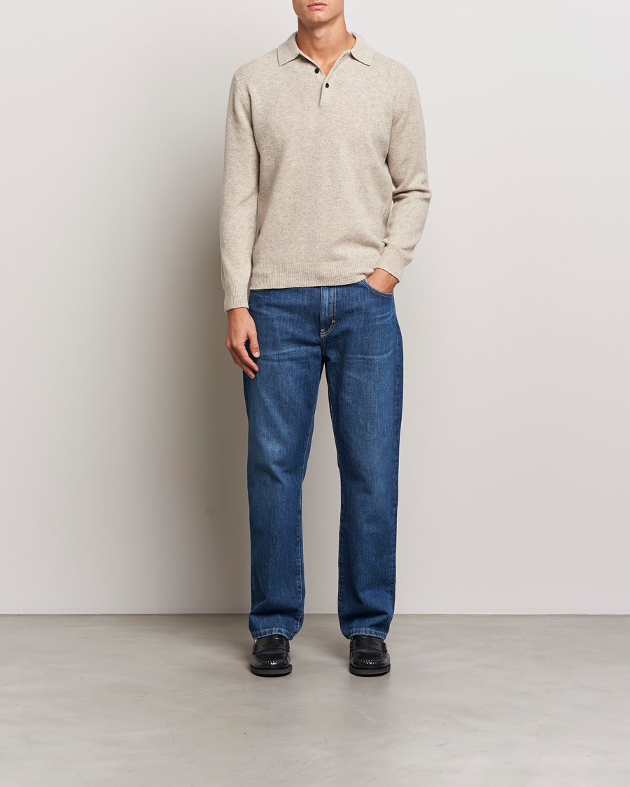 Mies | Puserot | BEAMS PLUS | Knitted Wool Polo Beige