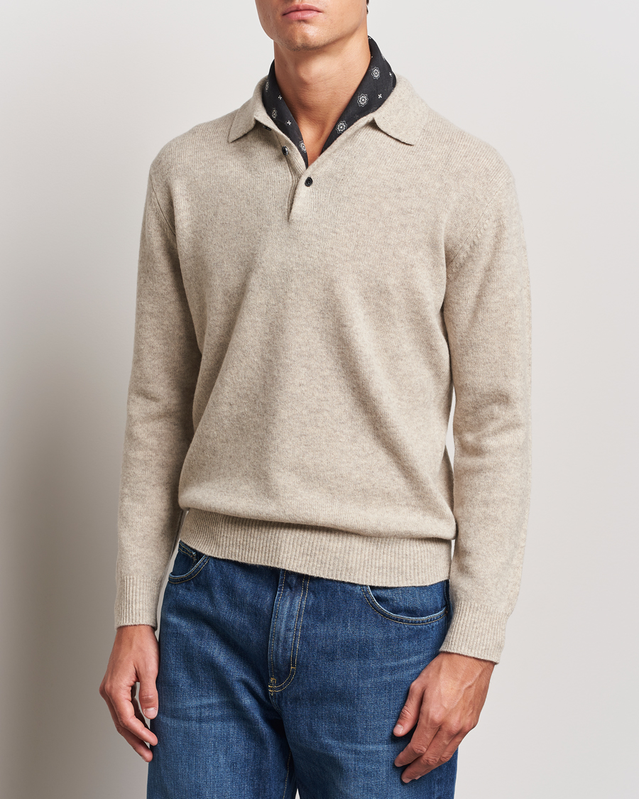 Mies | Puserot | BEAMS PLUS | Knitted Wool Polo Beige