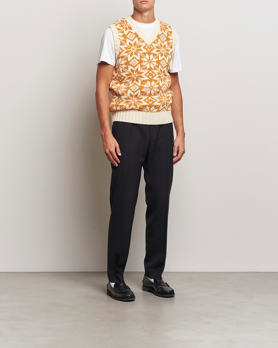 Mies | Puserot | BEAMS PLUS | Snow Pattern Knit Vest Gold