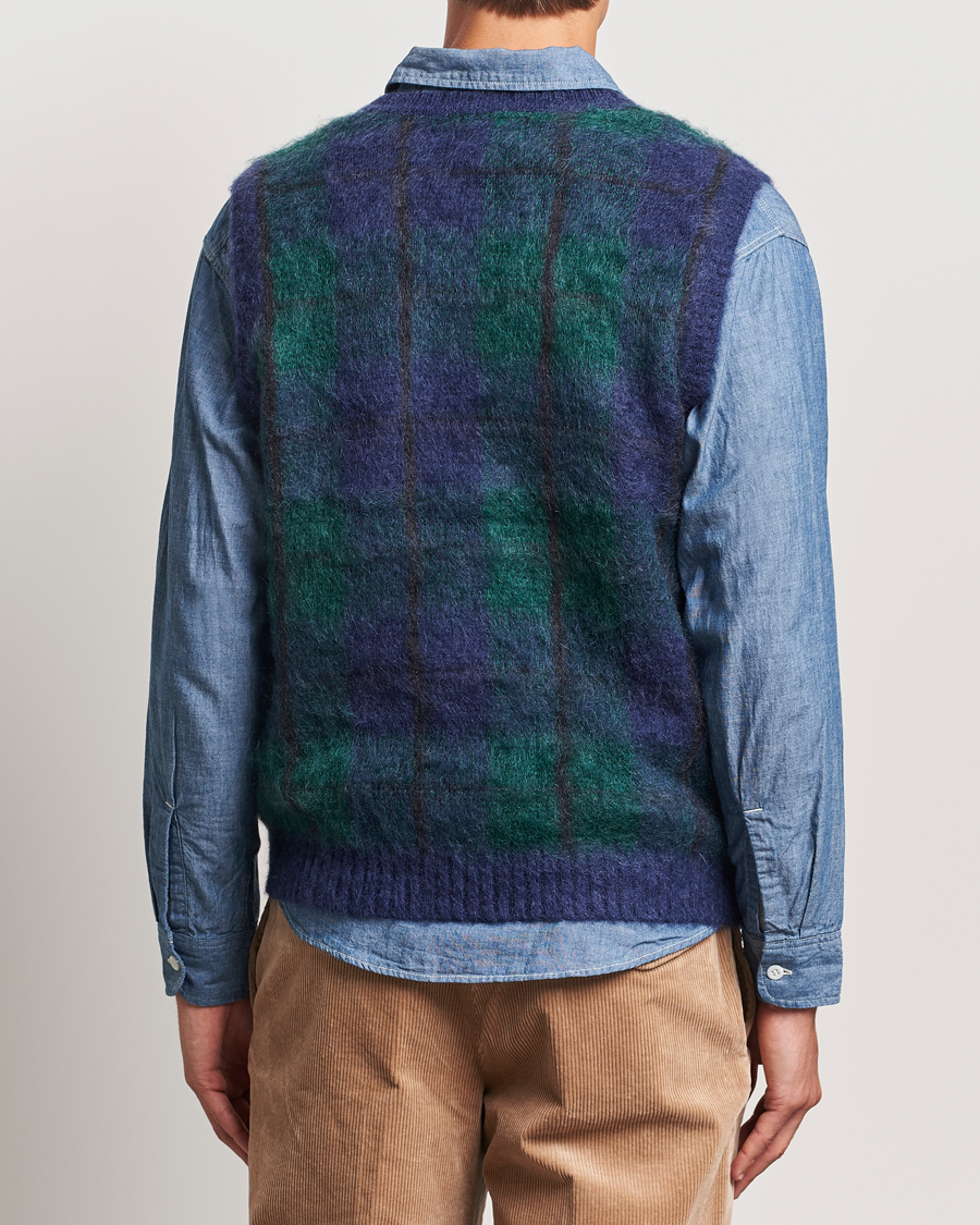 Mies | Puserot | BEAMS PLUS | Mohair Check Vest Navy