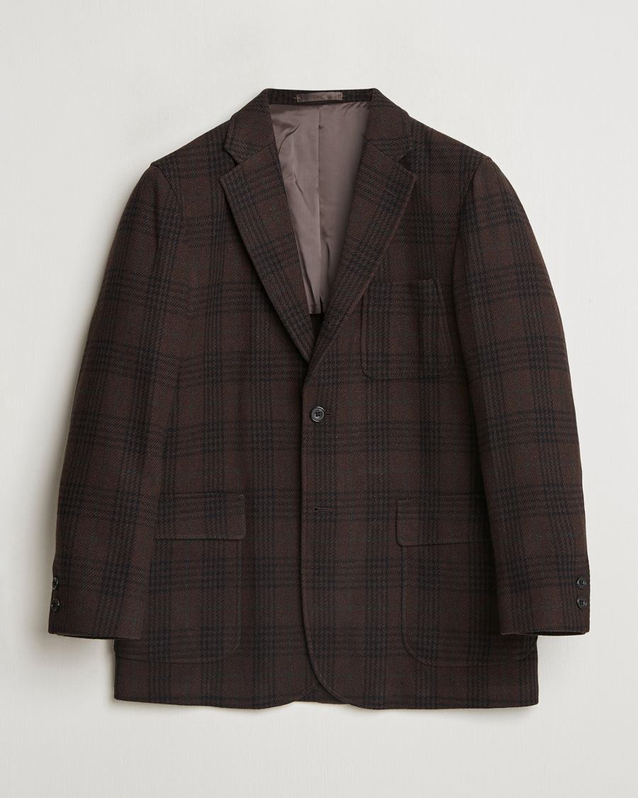 Mies | Pikkutakit | BEAMS PLUS | Wool Plaid Blazer Dark Brown