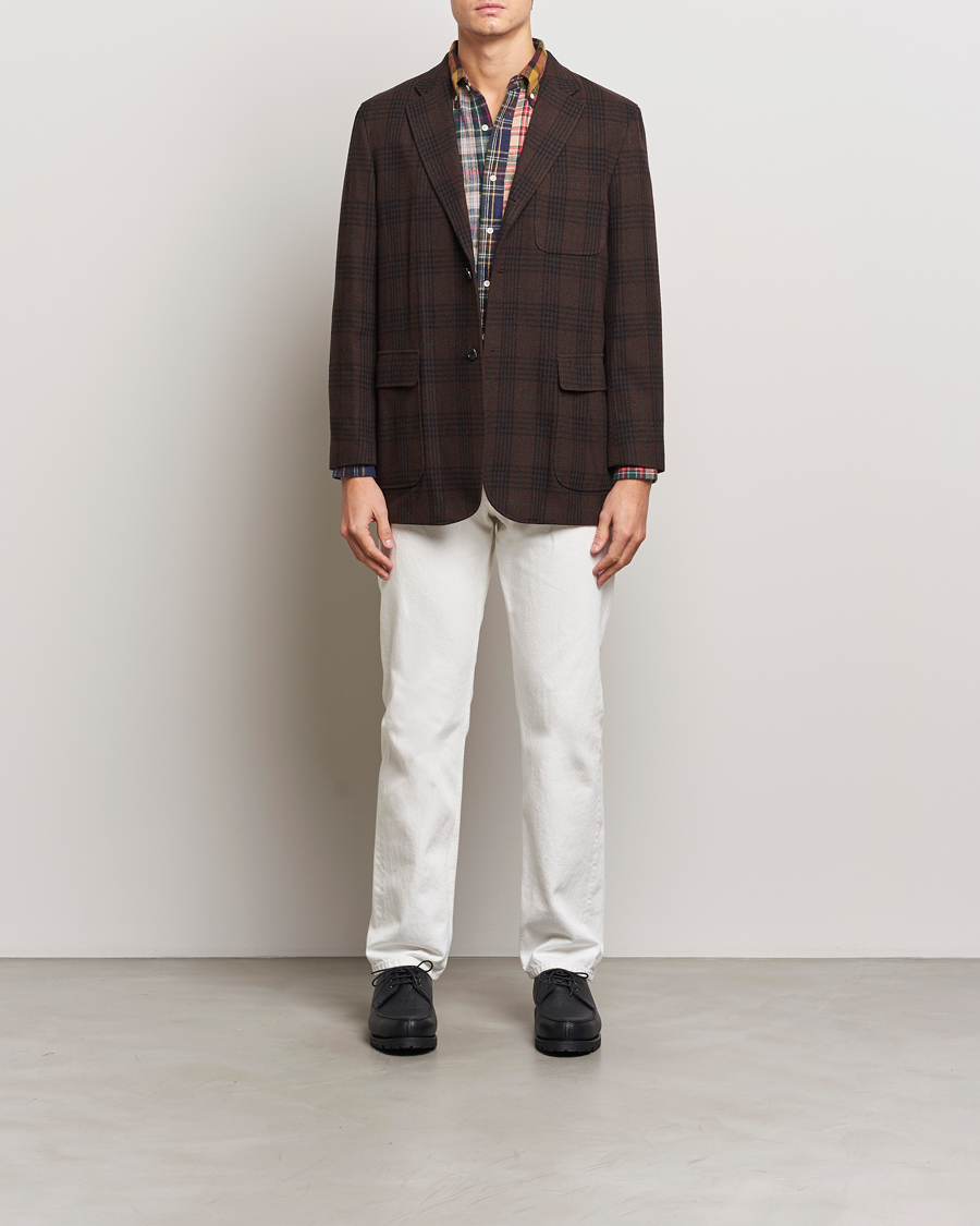 Mies | Pikkutakit | BEAMS PLUS | Wool Plaid Blazer Dark Brown