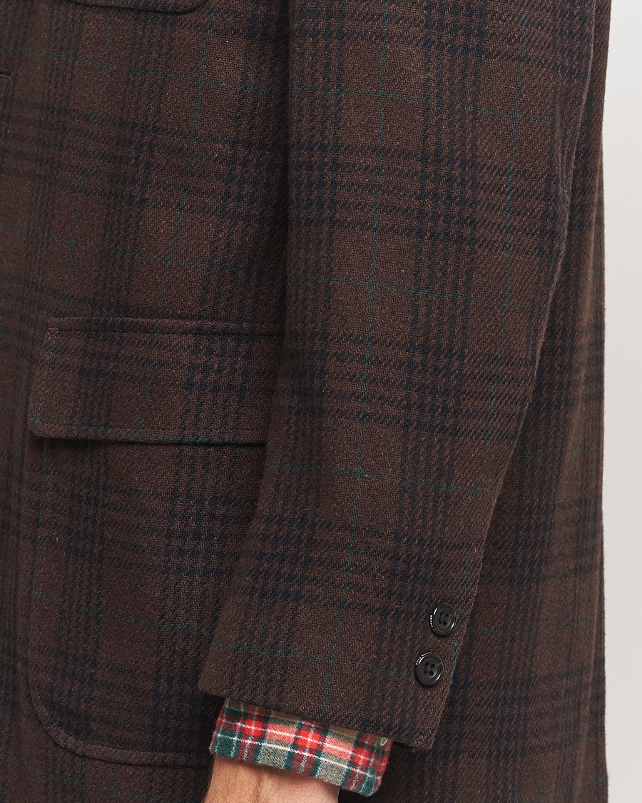 Mies | Pikkutakit | BEAMS PLUS | Wool Plaid Blazer Dark Brown
