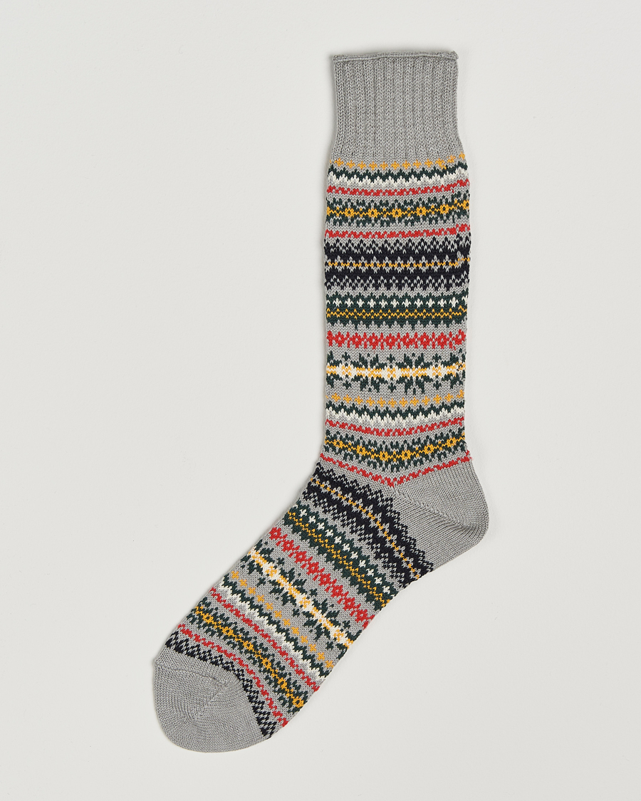 Mies | Alusvaatteet | BEAMS PLUS | Fairisle Socks Grey