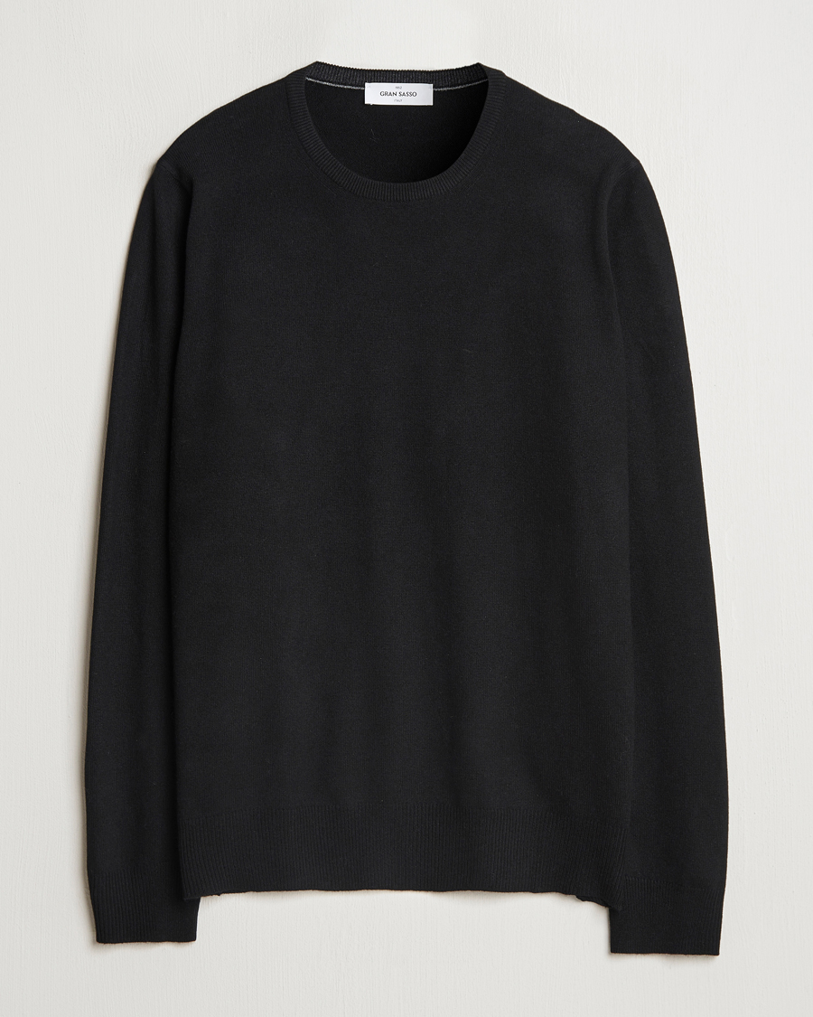 Mies | Puserot | Gran Sasso | Wool/Cashmere Crew Neck Black