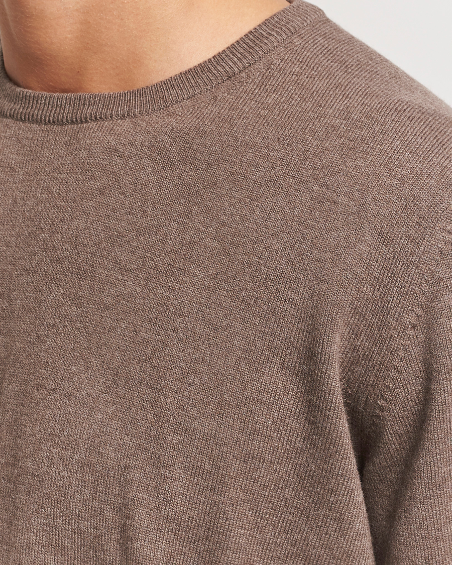 Mies | Puserot | Gran Sasso | Wool/Cashmere Crew Neck Light Brown