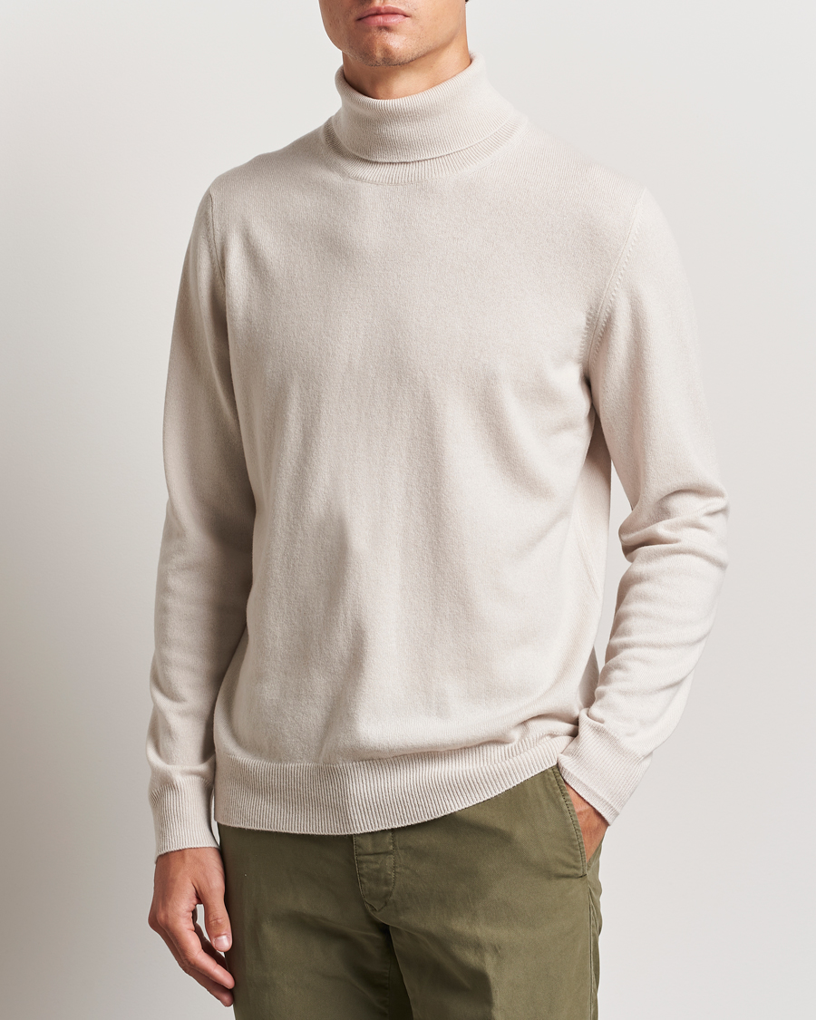 Mies | Puserot | Gran Sasso | Wool/Cashmere Rollneck Cream