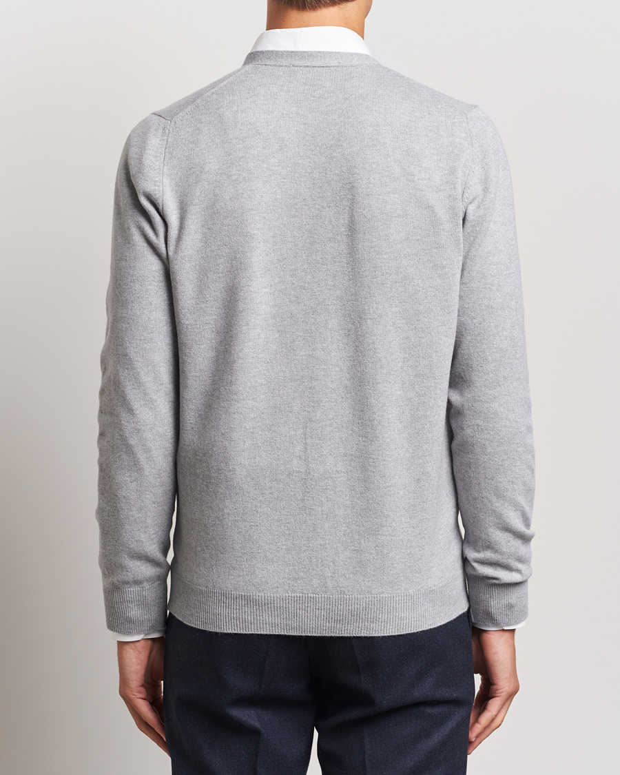 Mies | Puserot | Gran Sasso | Wool/Cashmere Cardigan Light Grey