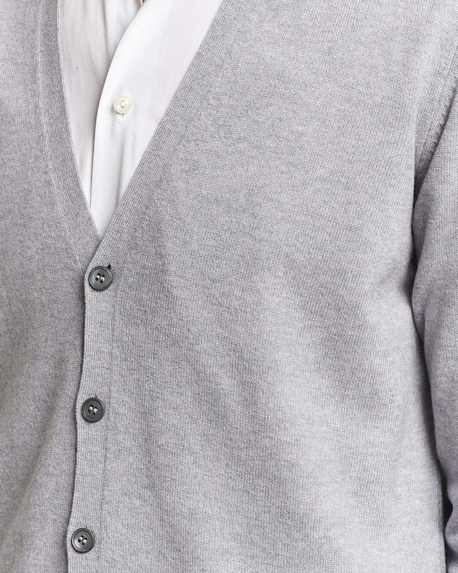 Mies | Puserot | Gran Sasso | Wool/Cashmere Cardigan Light Grey