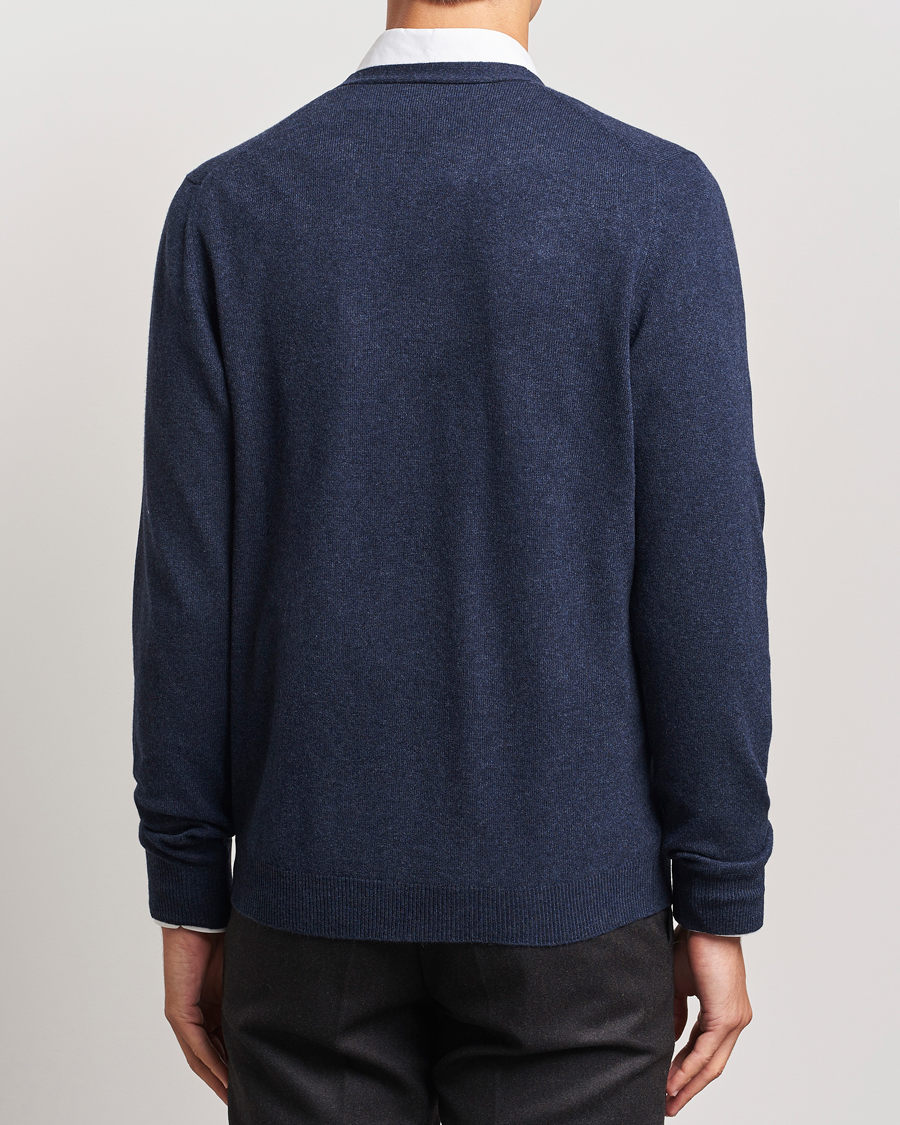 Mies | Puserot | Gran Sasso | Wool/Cashmere Cardigan Navy Melange