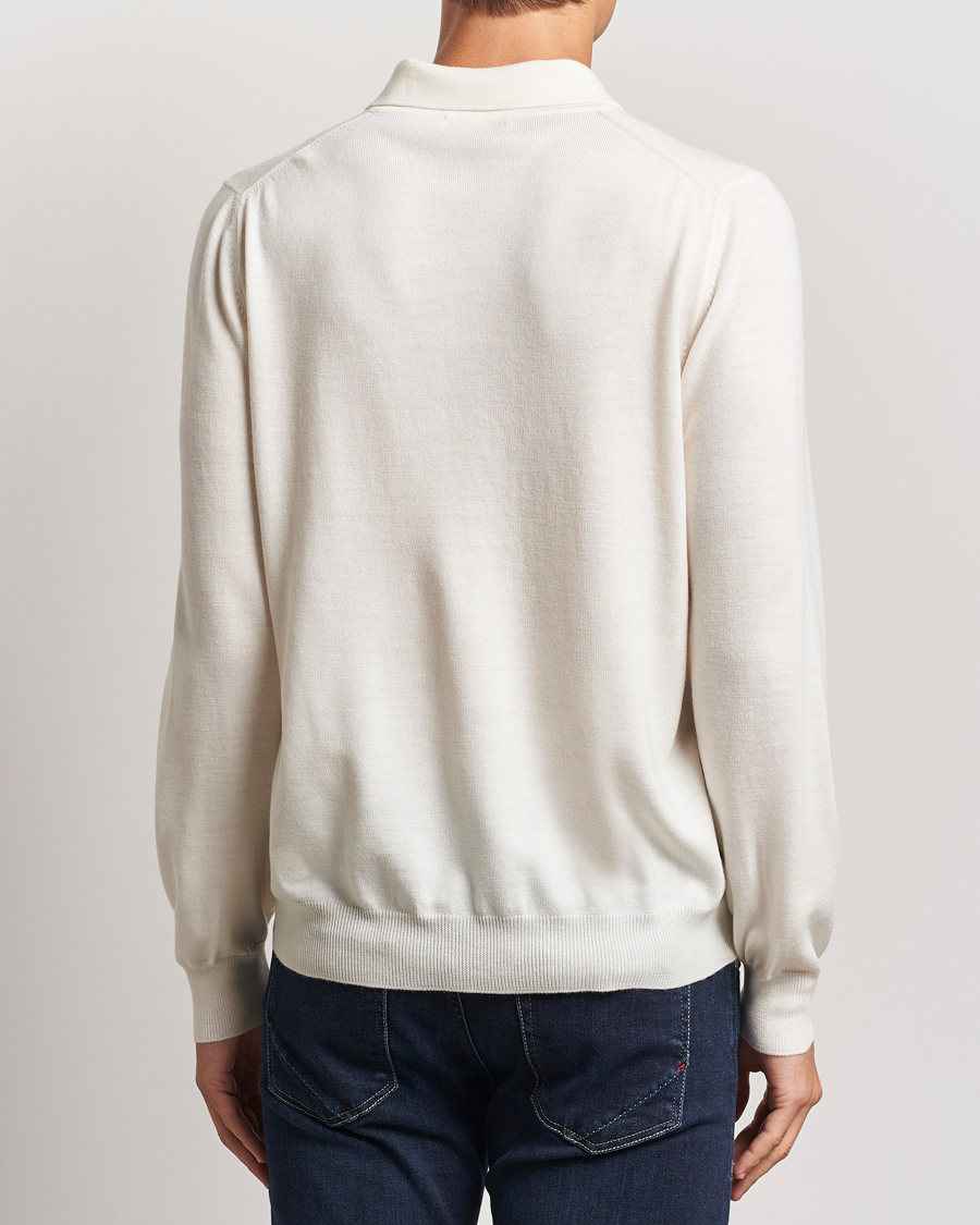 Mies | Puserot | Gran Sasso | Merino Fashion Fit Polo Cream