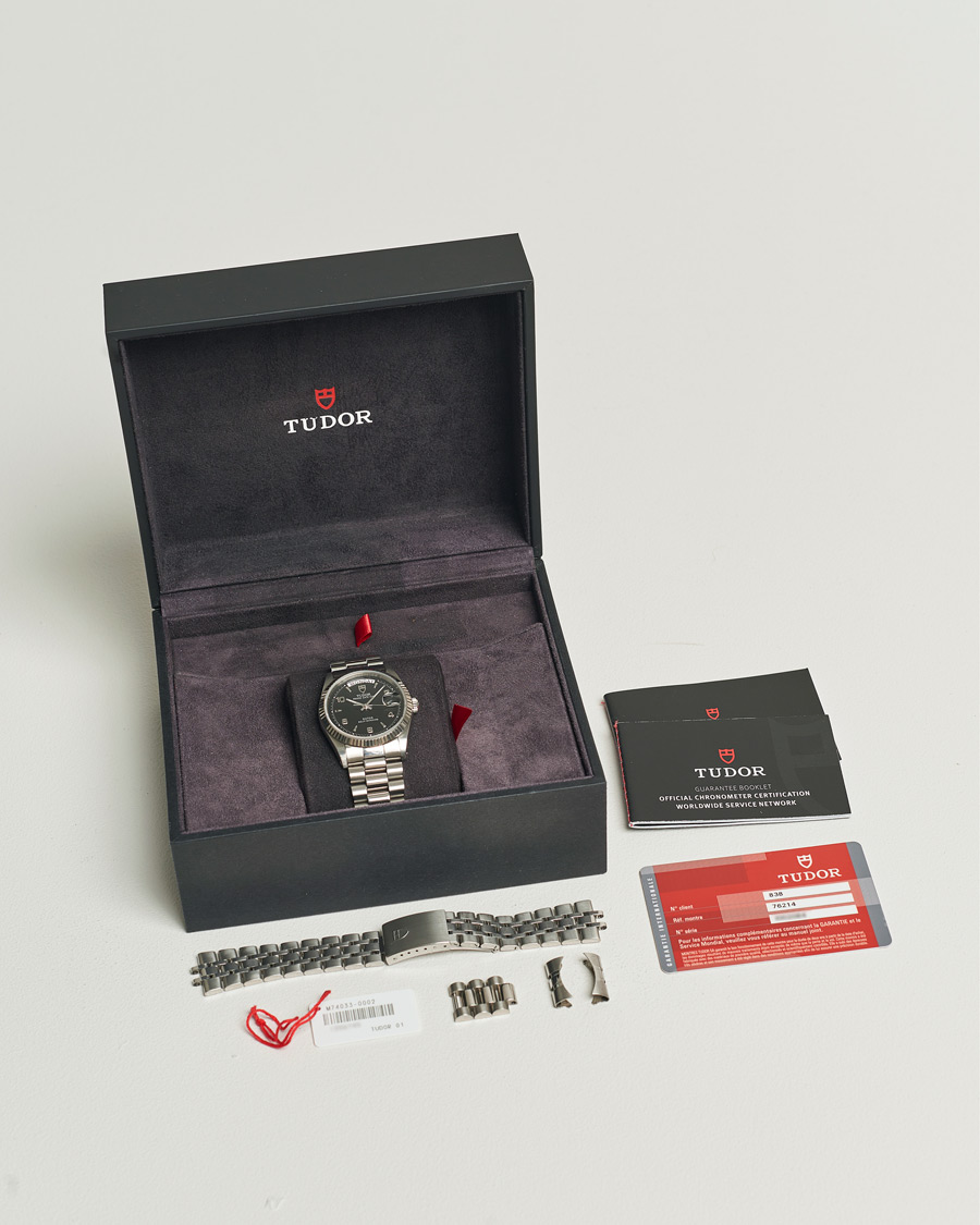 Mies | Tudor Pre-Owned Date Day 76214 Silver | Tudor Pre-Owned | Date Day 76214 Silver