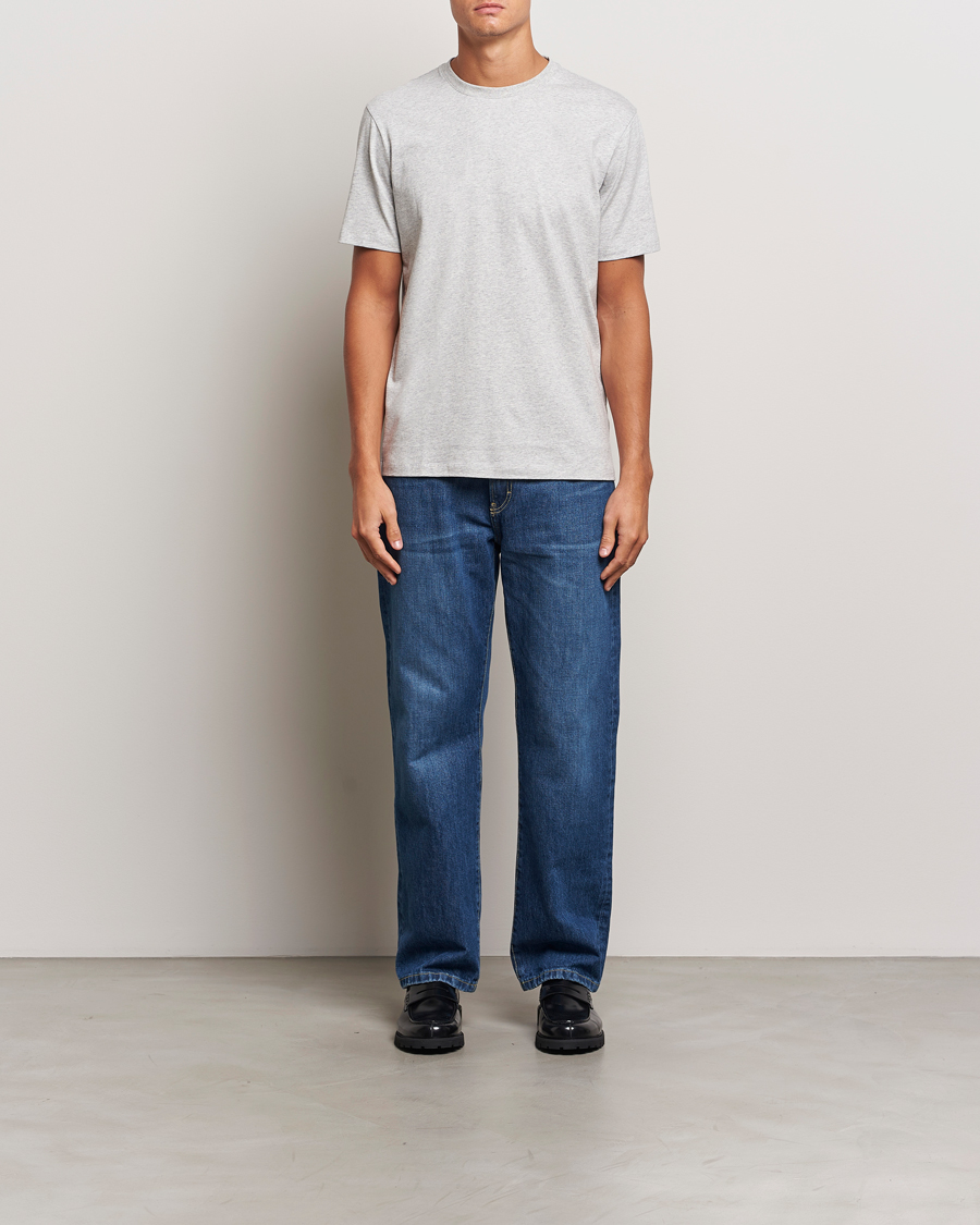 Mies | T-paidat | A Day's March | Midweight T-Shirt Grey Melange