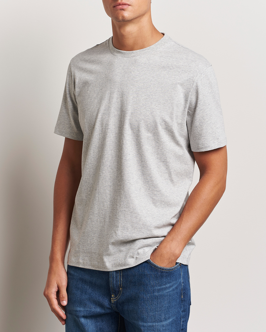 Mies | T-paidat | A Day's March | Midweight T-Shirt Grey Melange