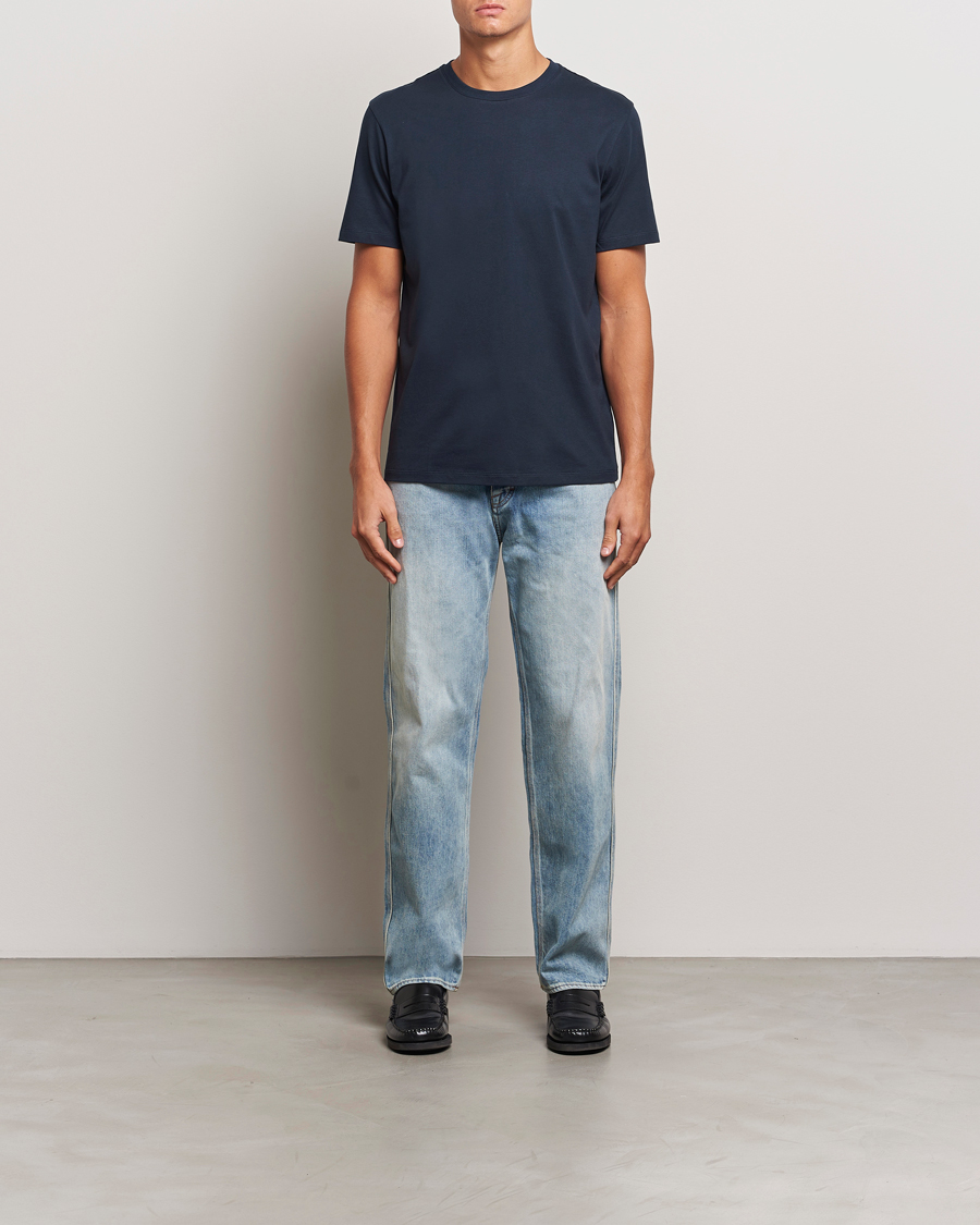 Mies | T-paidat | A Day's March | Midweight T-Shirt Navy