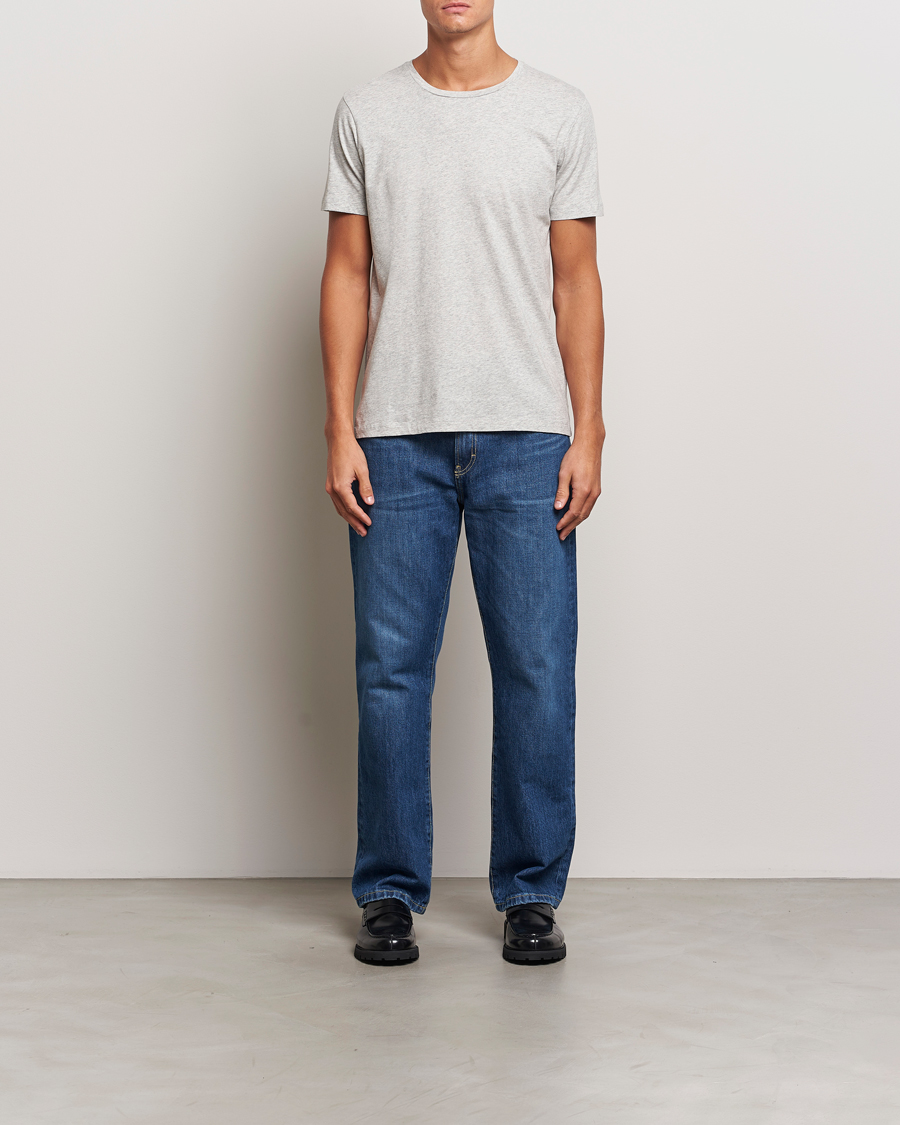 Mies | T-paidat | A Day's March | Lightweight T-Shirt Grey Melange