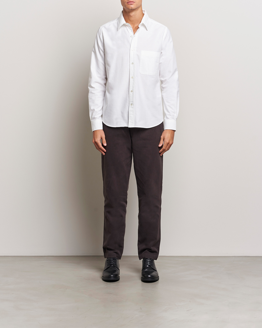 Mies | Kauluspaidat | A Day's March | Mason Dyed Oxford Shirt White