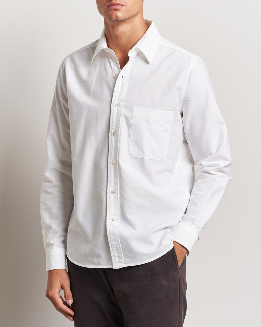Mies | Kauluspaidat | A Day's March | Mason Dyed Oxford Shirt White