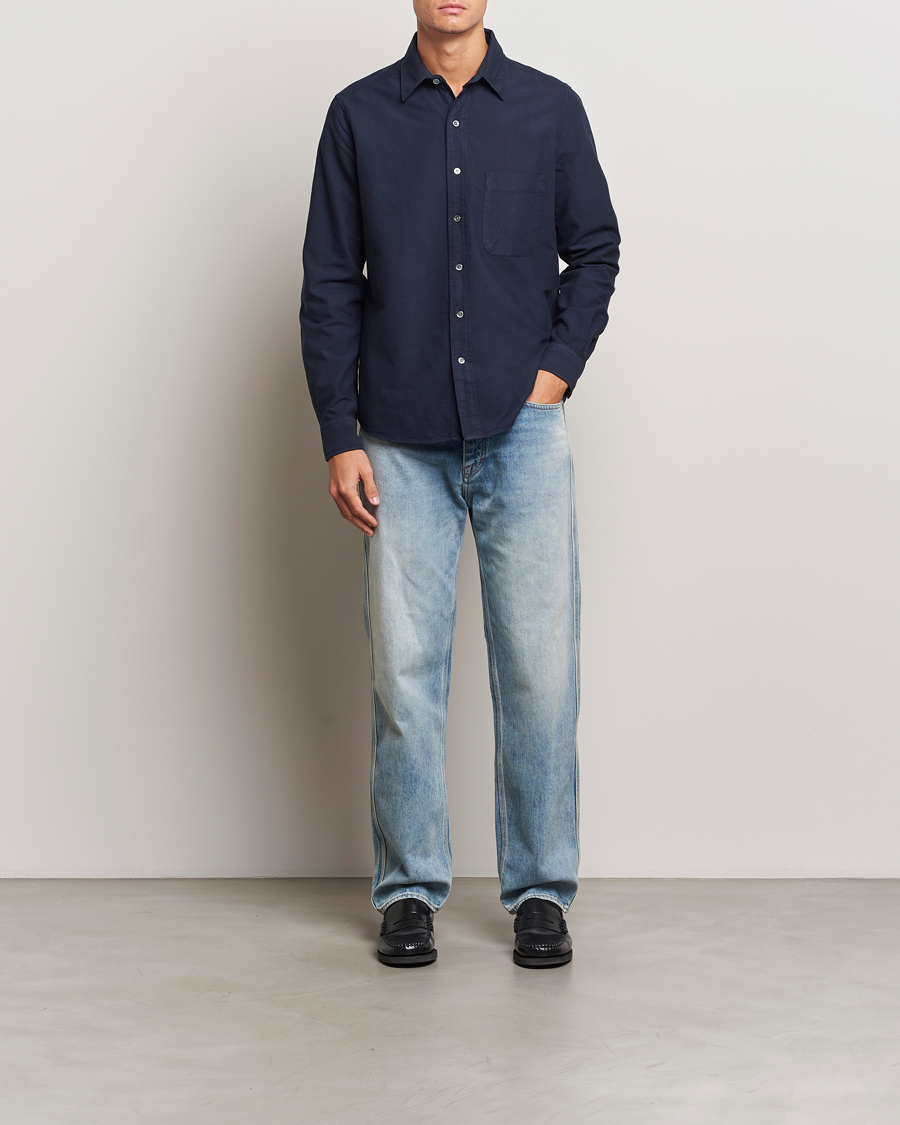 Mies | Kauluspaidat | A Day's March | Mason Dyed Oxford Shirt Navy