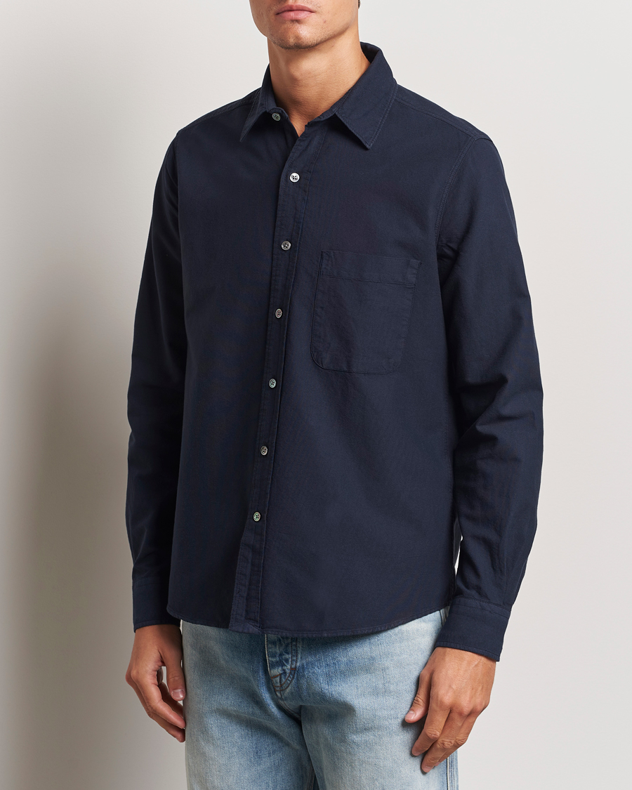 Mies | Kauluspaidat | A Day's March | Mason Dyed Oxford Shirt Navy