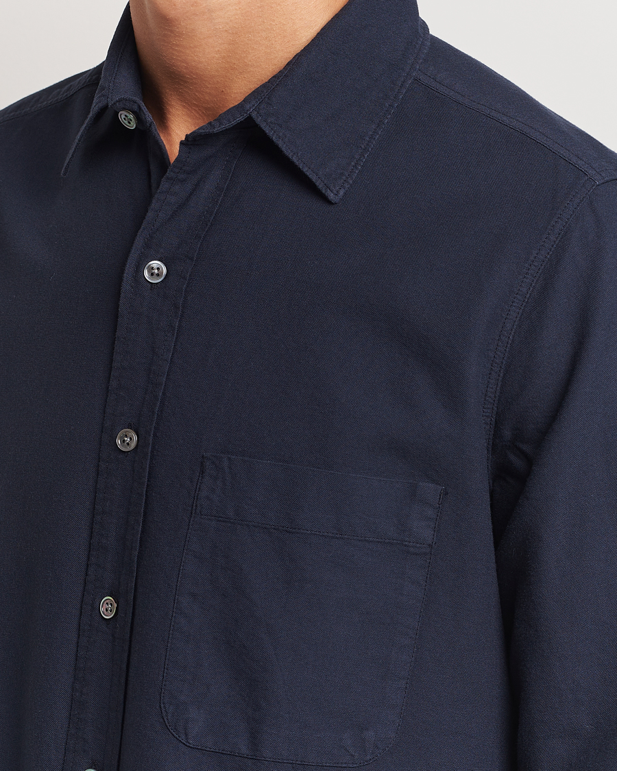 Mies | Kauluspaidat | A Day's March | Mason Dyed Oxford Shirt Navy