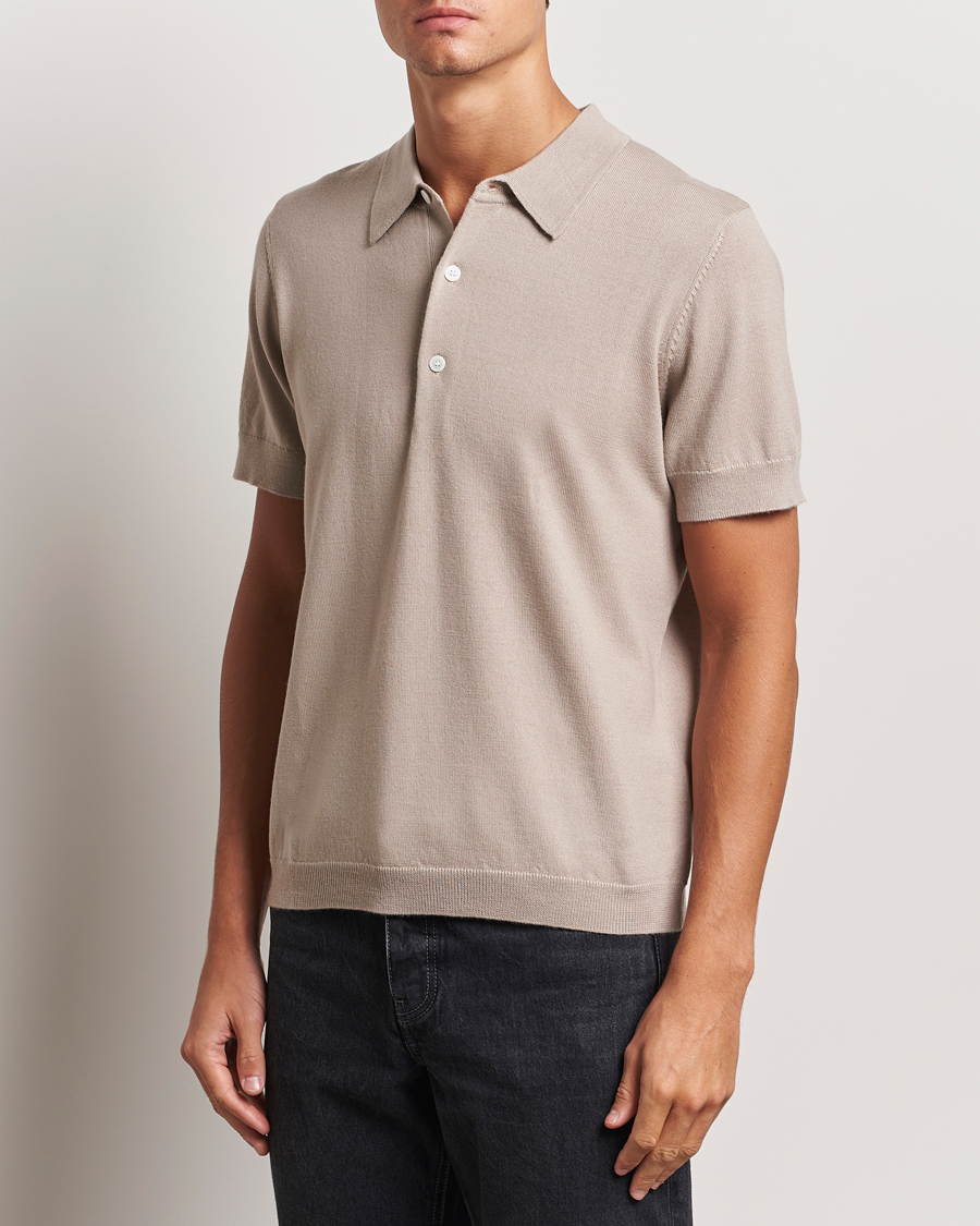 Mies | Pikeet | A Day's March | Rosehall Short Sleeve Merino Polo Dove