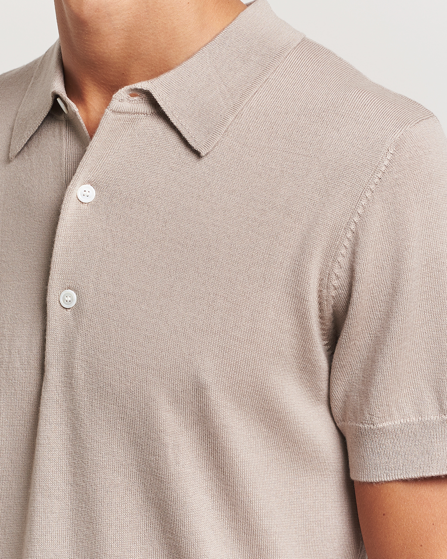 Mies | Pikeet | A Day's March | Rosehall Short Sleeve Merino Polo Dove