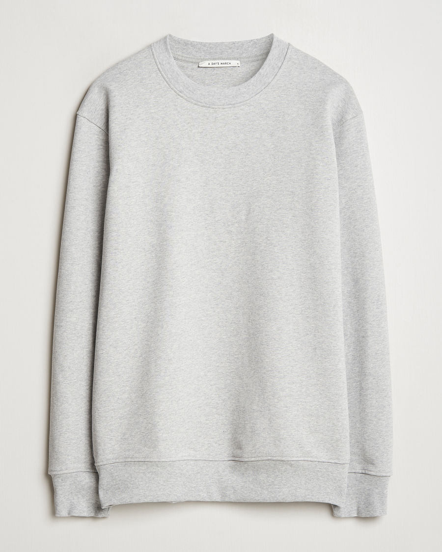 Mies | Puserot | A Day's March | Etienne Sweatshirt Grey Melange