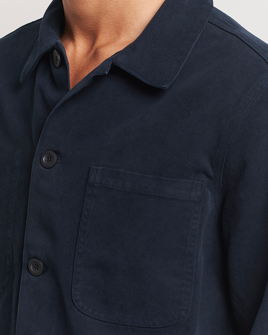 Mies | Takit | A Day's March | Algot Lyocell Overshirt Navy