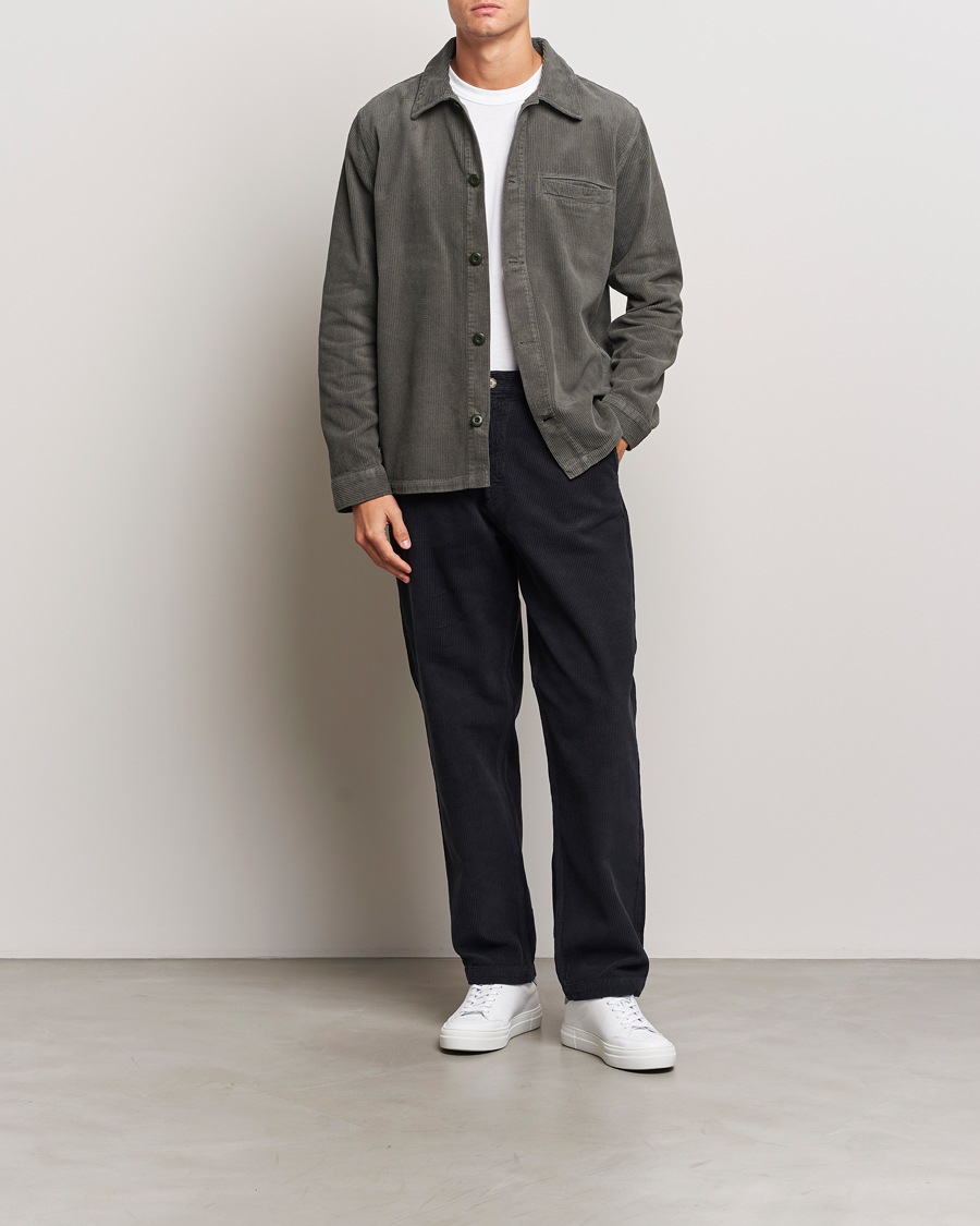 Mies | Kauluspaidat | A Day's March | Telford Corduroy Overshirt Olive