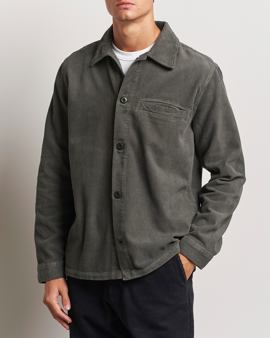 Mies | Kauluspaidat | A Day's March | Telford Corduroy Overshirt Olive