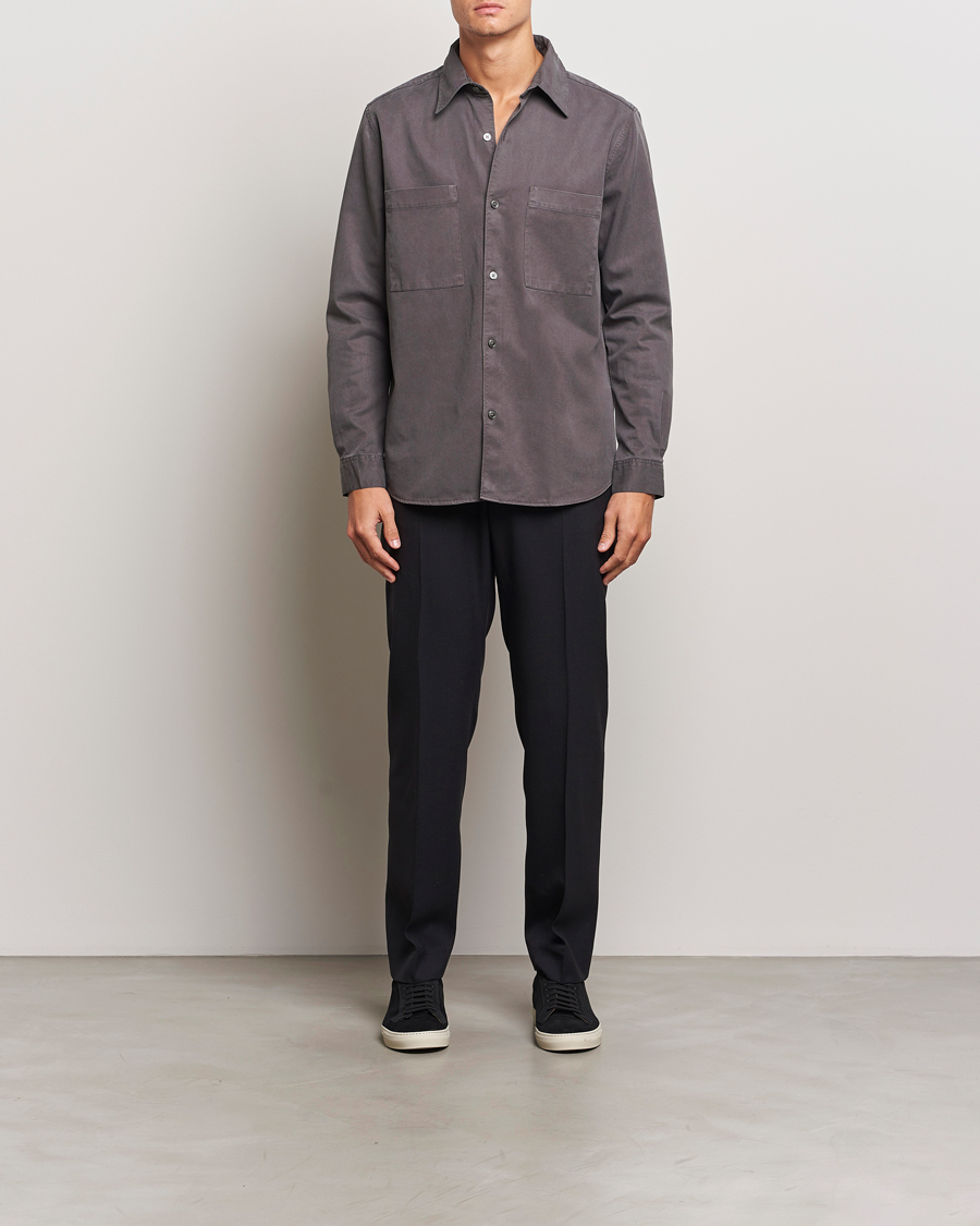 Mies | Kauluspaidat | A Day's March | Farleigh Lyocell Shirt Dark Grey