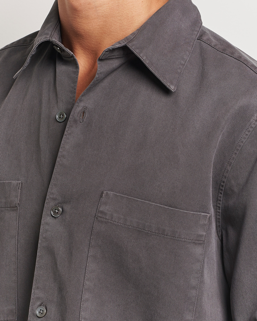 Mies | Kauluspaidat | A Day's March | Farleigh Lyocell Shirt Dark Grey