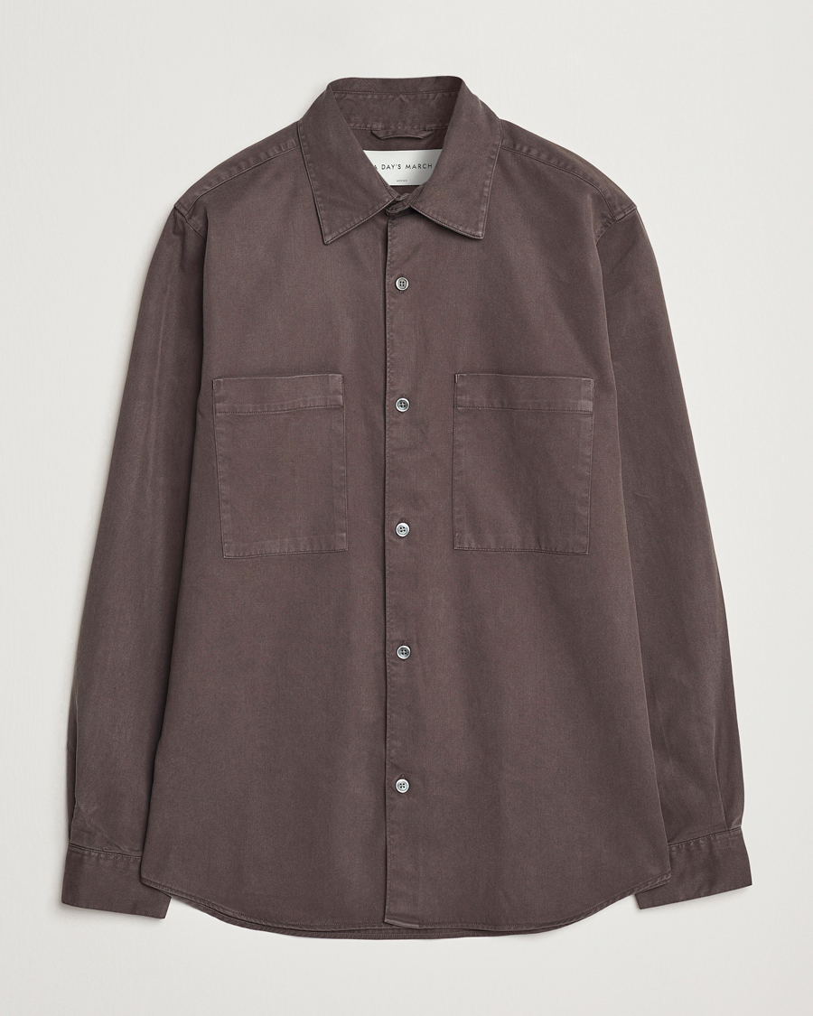 Mies | Kauluspaidat | A Day's March | Farleigh Lyocell Shirt Chocolate