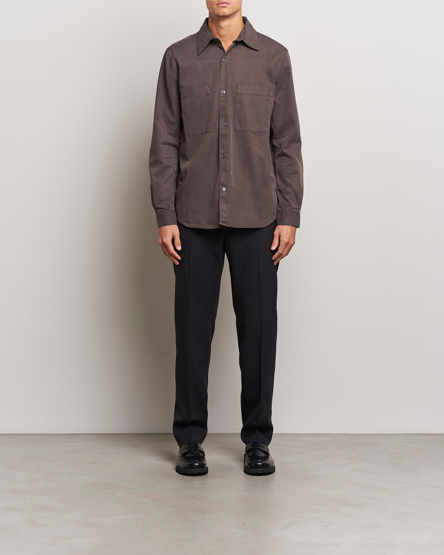 Mies | Kauluspaidat | A Day's March | Farleigh Lyocell Shirt Chocolate